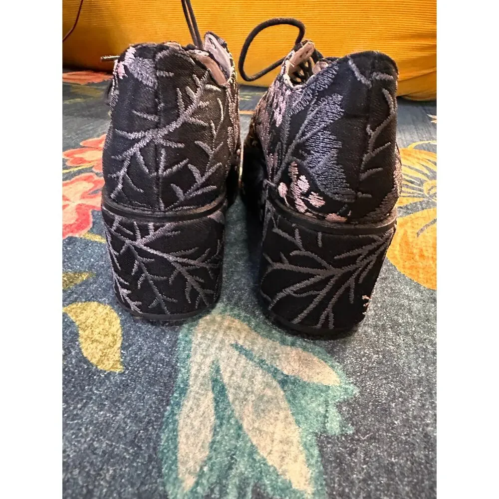 Shellys London Floral Platform Shoes Size 7 - See Measurement - Picture 3 of 7